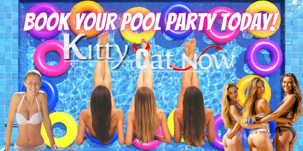 Book your pool party today -Kitty Cat Now Atlanta